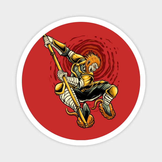 monkey king sun wukong Magnet by mrgeek